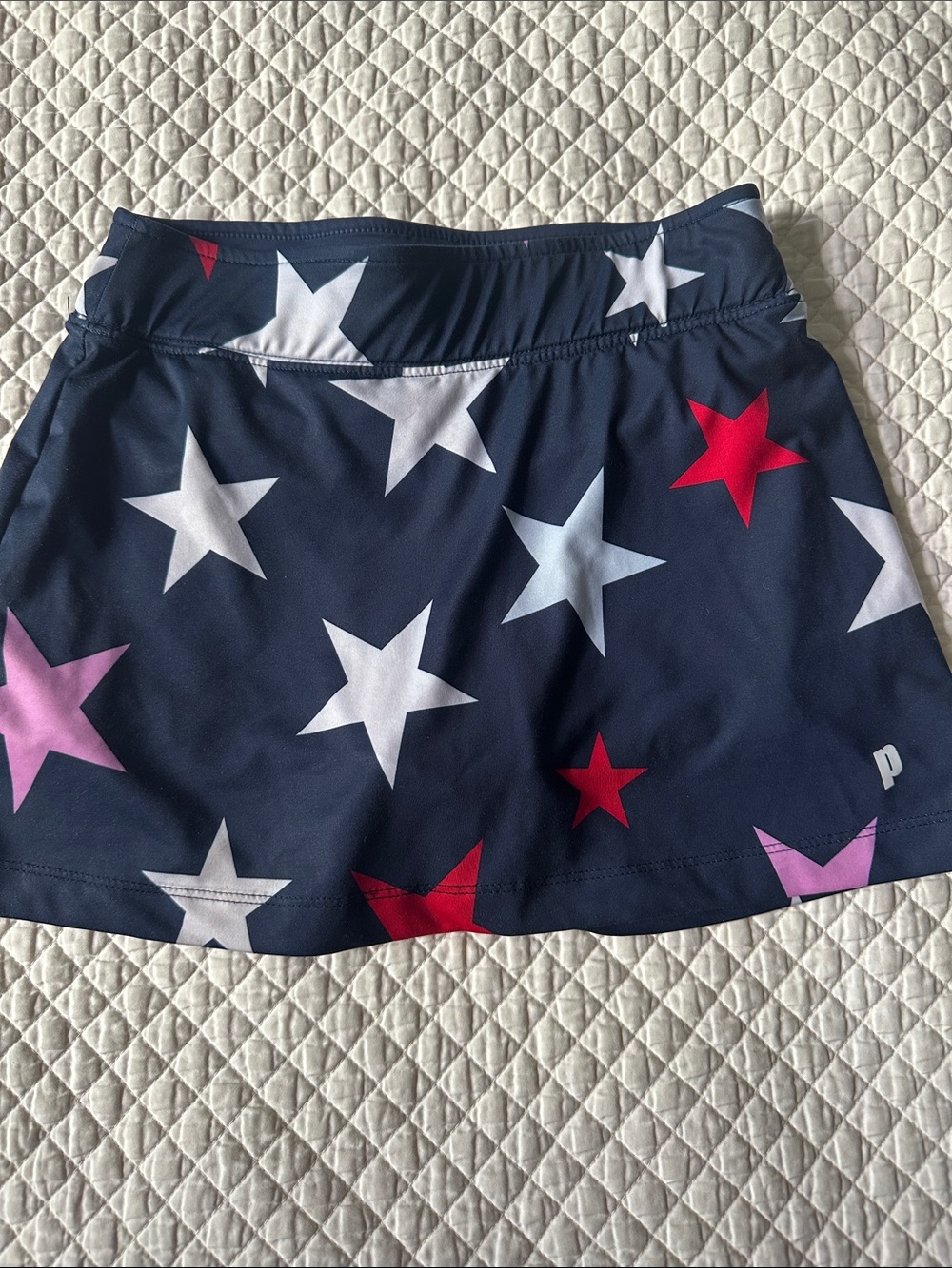 Prince Navy Stars Skort with White, Red, and Pink Stars